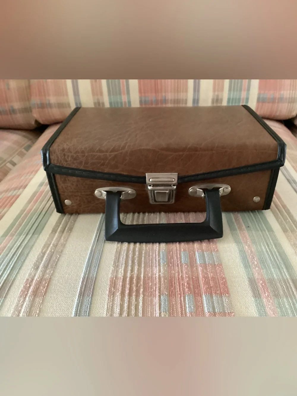 Vintage 12 Cassette Tape Holder Carrying Case Storage Brown - IEC